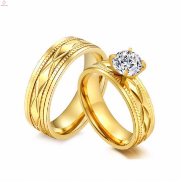 Custom Fancy Cool Gold Women Rings Designs For Couples